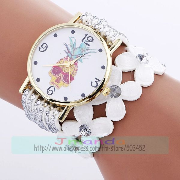 

100pcs/lot new arrival flower strap full crystal bracelet watch for women wrap quartz casual elegance lady watch wholesale918512, Slivery;brown