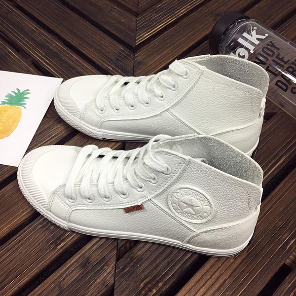 

2020 spring autumn fashion white leather trainers sneakers women runing shoes black breathable high women sneakers sx-26