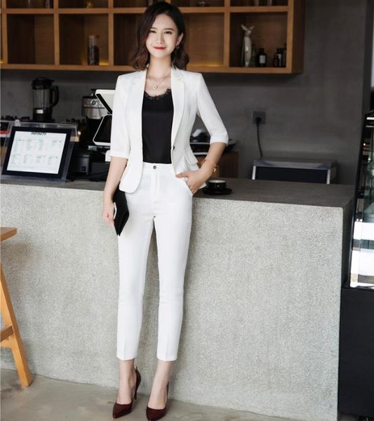

ladies white blazer women business suits formal office suits work wear uniforms pant and jacket sets styles