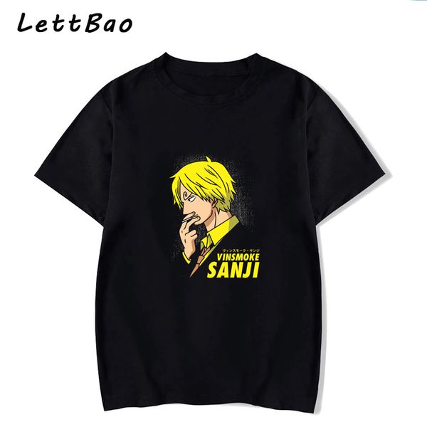 

one piece anime vinsmoke sanji hip hop men t-shirt fashion printed harajuku hip hop t shirts short sleeve hipster tee