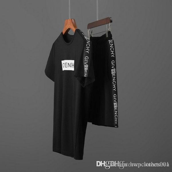 

designer men's tracksuits sets luxury jogging suits short sleeve t shirt and shorts spring casual fashion sportswear sets, Gray