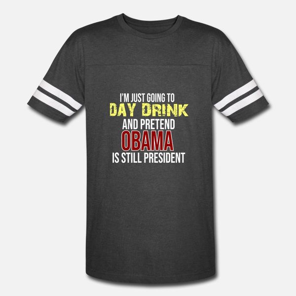

day drinking i miss obama shirt i miss barack t shirt men knitted cotton o neck leisure loose authentic spring letters shirt