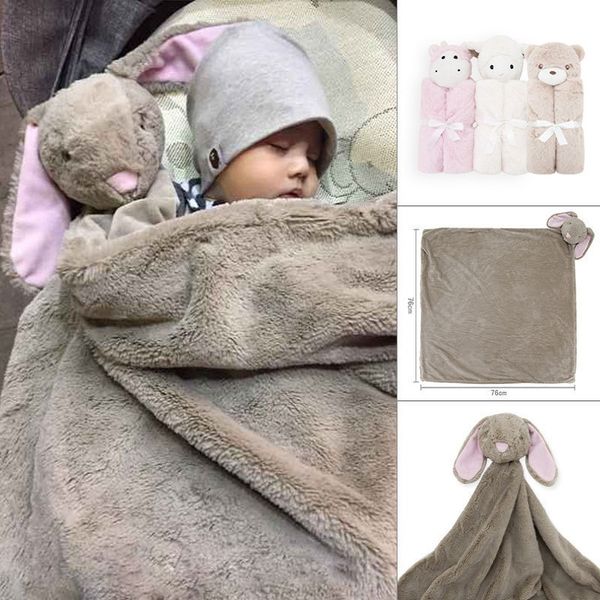 

baby blanket warm comforter toy cartoon animal infant appease sleeping quilt blanket swaddle wrap kids bath saliva towel