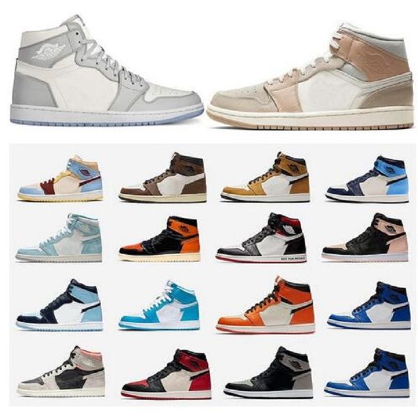 

socks jumpman 1 racer new blue fearless obsidian low light smoke grey high mens basketball shoes unc 1s bred toe