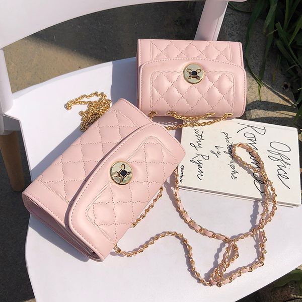 

elegant female flap square crossbody bag 2020 summer new quality leather women's designer handbag chain shoulder messenger bag