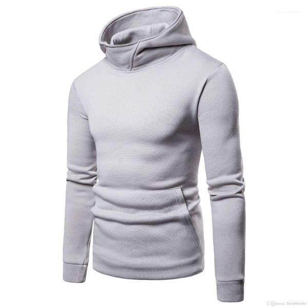 

long sleeved clothes for hommes mens solid hoodies spring autumn male casual sweatshirts, Black