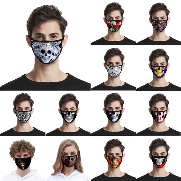 

funny smiling clown lips face mask pm2.5 filter protective mask dust reusable skull mouth mask breathable printed masks