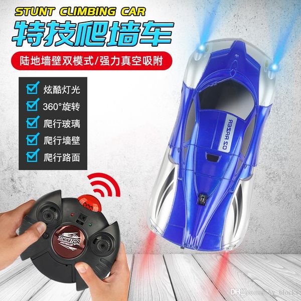 

children remote control vehicle toys dirving steadily on wall and floor led light 360 rotation stunt climbing electric car for kids gift 01