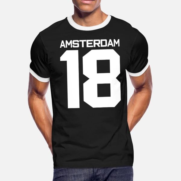 

amsterdam t shirt men personalized cotton s-3xl solid color gift new style summer style pattern shirt