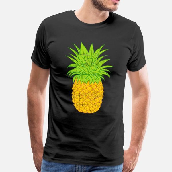 

retro fruit cool pineapple graphic summe t shirt men printed 100% cotton plus size 3xl original gift new fashion spring novelty shirt
