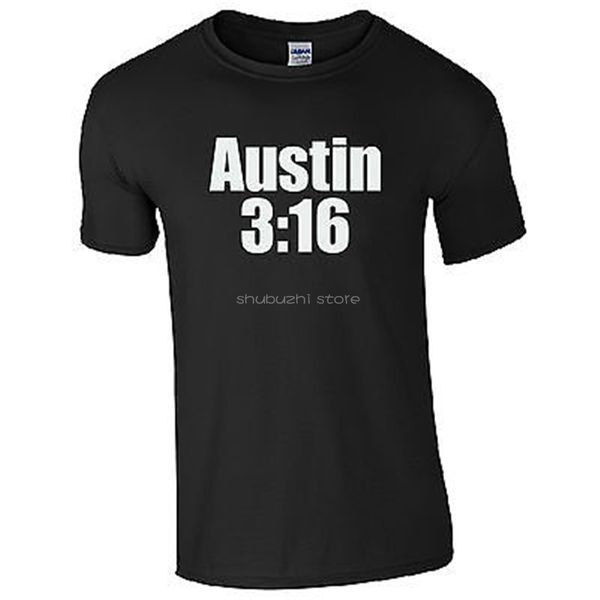 

stone cold steve austin 3:16 t-shirt - wrestling fan inspired kids mens gift men black tshirt summer sbz5375