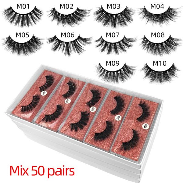 

false eyelashes natural long fake imitation mink eye lashes thick makeup t4mb