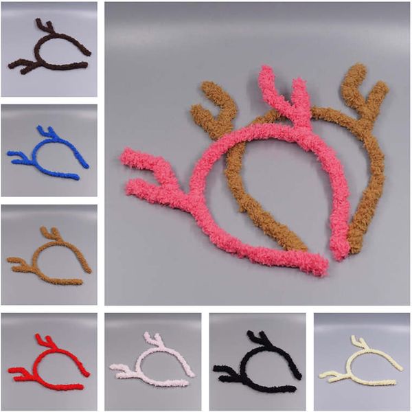 

epecket dhl selling cute antlers headband cartoon plush headwear christmas hair accessories hairpin datg035 hair jewelry headbands, Silver