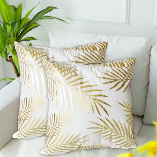 

pillowcase sofa new elephant cover leaves pinea gold cushion home printing room throw waist decoration living foil bedroom v8j1 pillow case
