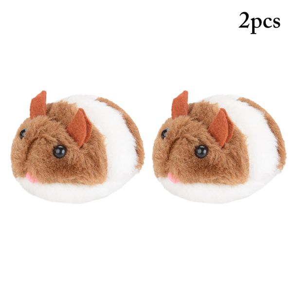 

cat toys 2pcs cute plush fur toy shake movement mouse pet kitten funny rat little interactive for cats