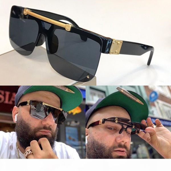 

new fashion designer sunglasses 1194 square half frame flip designer avant-garde style outdoor glasses z1194e millionaire, White;black