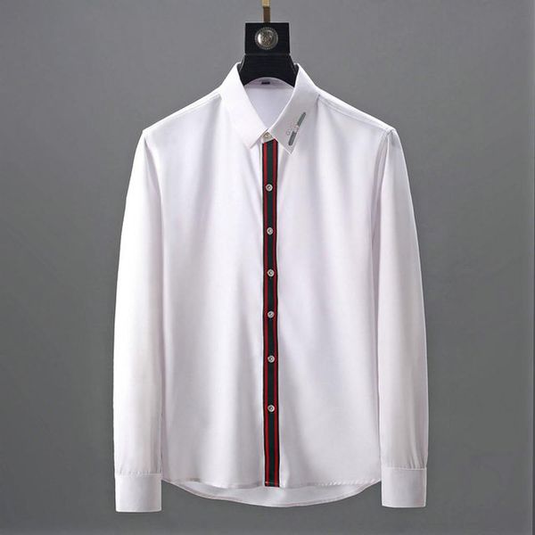 

марка mens конструктора бур guci рубашка firmate рубашки платье вскользь роскошной сорочка клетчатой ​​рубашка homme фенов supre tops 020, White;black