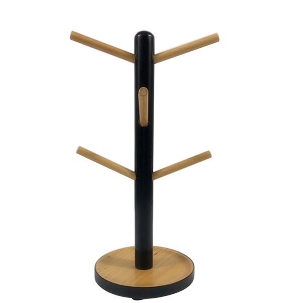 

display practical 6 branches drying stand cup rack ornaments wooden tree shape