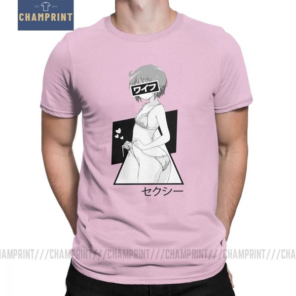 

swimsuit waifu men's t shirt kawaii girl anime japanotaku tee shirt short sleeve t-shirts 100% cotton