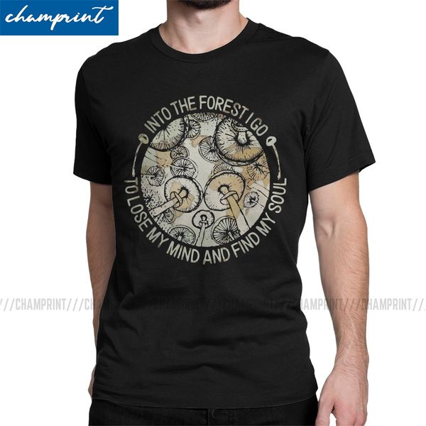 

into the forest i go to lose my mind find my soul t shirt men's humorous t-shirt hippie nature camping tee shirt plus size