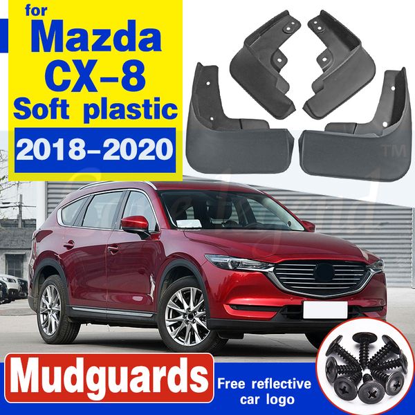 

4 pcs front rear car mudflap for mazda cx-8 2018 2019 2020 cx 8 cx8 fender mud flaps guard splash flap mudguards accessories