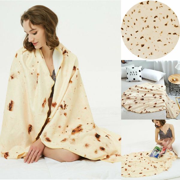 

blankets 2021 brand blanket flour tortilla round soft flannel fleece high quality
