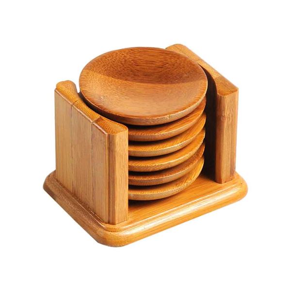 

bamboo pad tableware mini heat resistant tea coffee cup durable drink coasters