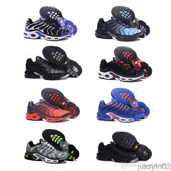 

2019tn plus running shoes classic outdoor run shoes tn black white sport shock sneakers men requin olive silver in metallic 5-12 ji2