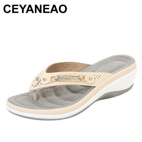 

ceyaneao2020 women sandals metal button slides shoes herringbone wedge sandals women comfortable wedge heel rubber sole, Black