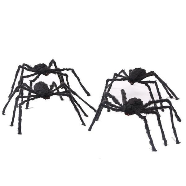 

30cm/50cm/75cm/90cm/125cm/150cm/200cm black spider halloween decoration haunted house prop indoor outdoor giant decor