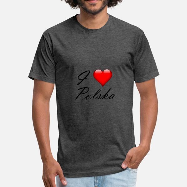 

i love polska t shirt men designs cotton round neck famous breathable spring pattern shirt