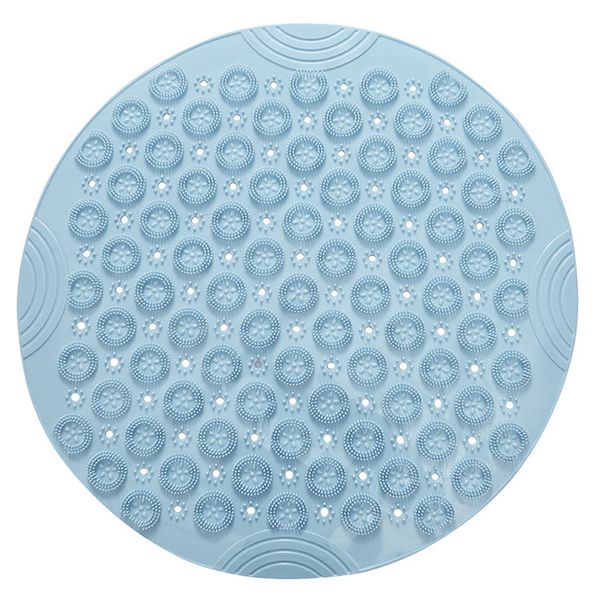 

round shape thicken soft household pvc shower non slip suction cup bath mat