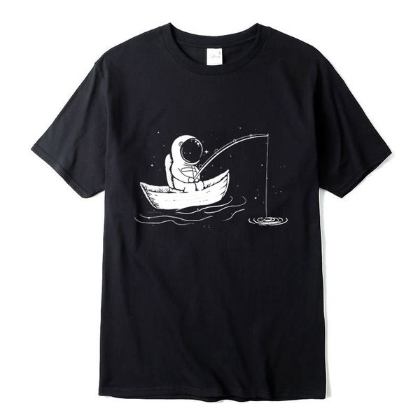 

xinyi men's 00% cotton t-shirt funny spaceman men t shirt summer loose cool o-neck t-shirt male tee shirts men