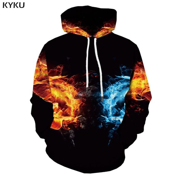 

3d hoodies fire hoodie men yinyang sweatshirt printed flame 3d printed hoodie print black hooded casual mens clothing