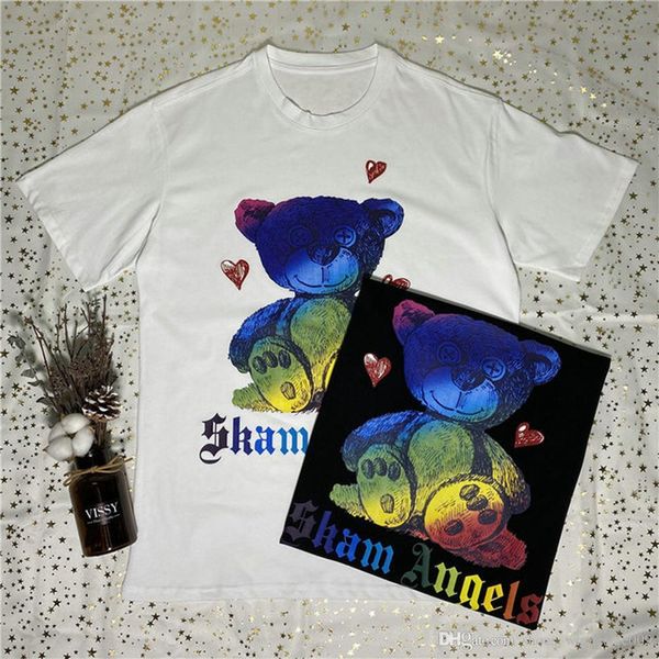 

men luxury short sleeve black white solid color 100% cotton cartoon t-shirt 89 women luxury designer