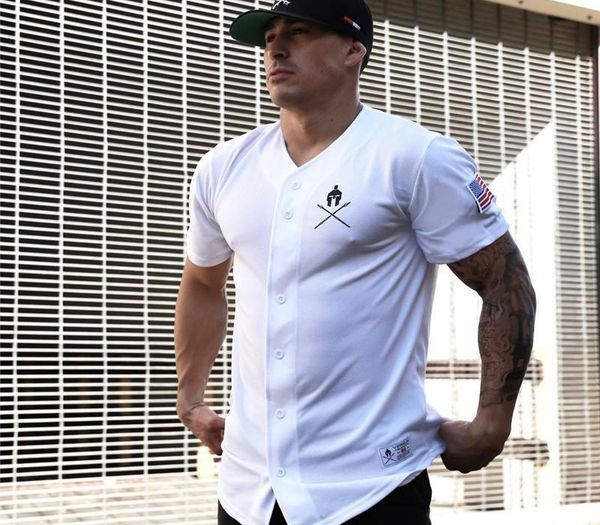 

new summer men t shirt fitness short sleeve shirts cotton casual slim tee clothing size m-xxl q190518, White;black