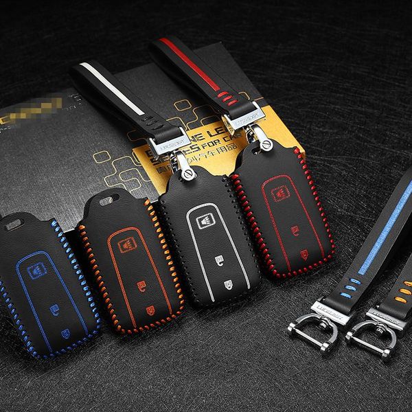 

car key bag leather key cover 2005-2020 for toyota prius hybrid auto wallet holder car accessories