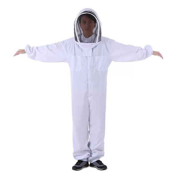 

men full body beekeeping suit home veil cap foldable tool thickened cotton cloth