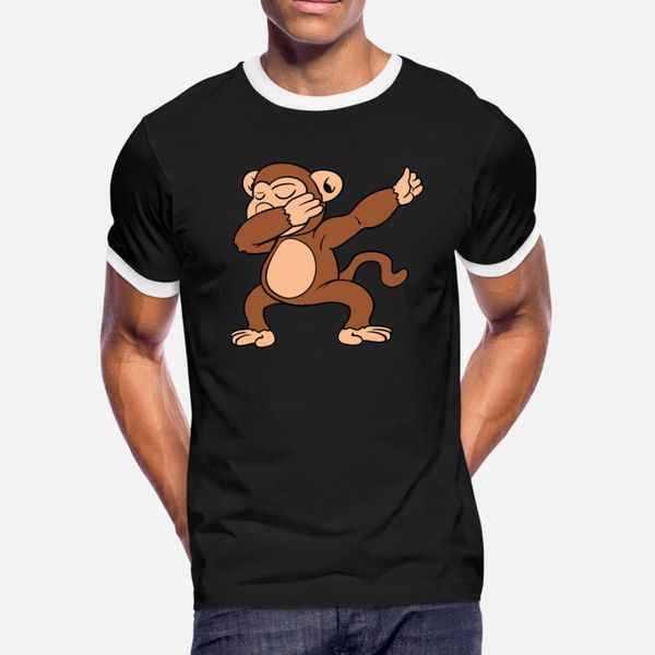 

dabbing dab dancing monkey chimp chimpanzee ape t shirt men cute 100% cotton round neck family cute comical spring autumn vintage