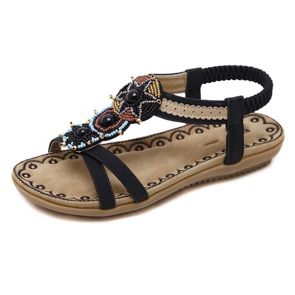 

woman sandals fashion 2020 summer shoes flat sandalias mujer shallow mouth gladiator beach sandals ladies flip flops slides, Black
