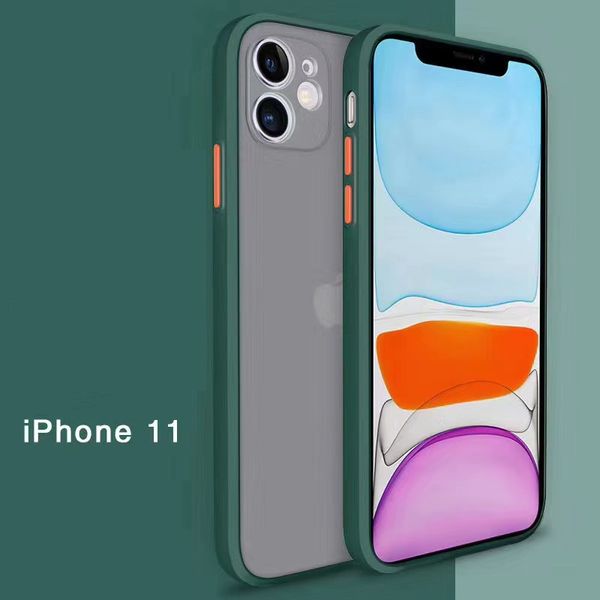 

ultra-thin skin feel shell phone case armor protection cover for iphone 11 pro max xs xr 8 7 plus tpu anti-fall anti-knock wholesale