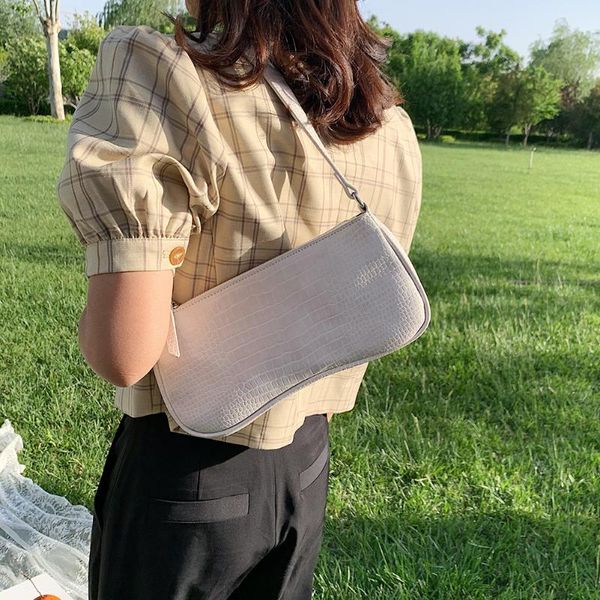 

new fashion crocodile pattern shoulder women bag 2020 hand bag personality wild fashion pu leather designer purses and handbags