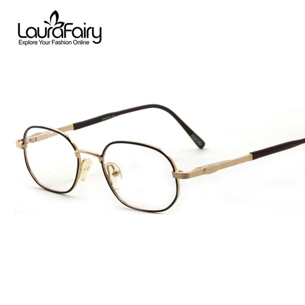

laura fairy vintage stainless steel eye glasses frames for men women demi color block spring arm optical glasses frame sa319, Black