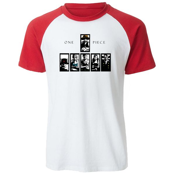 

new arrival japan anime one piece men t shirt 2019 summer cotton raglan men t shirts the straw hat pirates tees