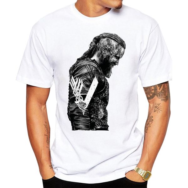 

t-shirts king ragnar lothbrok vikings man organic short sleeve t-shirts warm round neck man t-shirt design