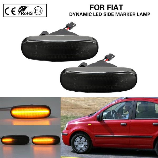 

2pcs для panda пунто эво стило qubo lancia musa (350) динамический дым led боковой габаритный фонарь световой сигнал поворота