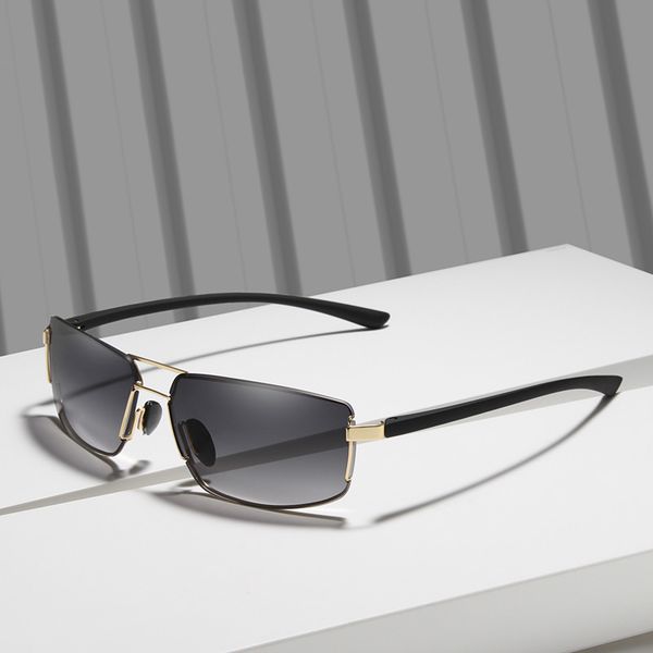 

classic pilot polarized tr90 square frame sunglasses men women alloy brand designer glasses for driving fishing shades eyewear, White;black