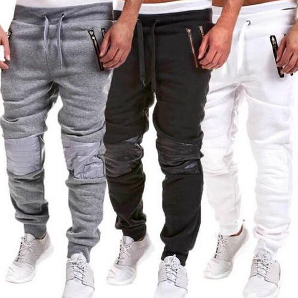 

pants casual gym athletic sports pencil pants jogger trousers pockets designer pantalones jogger pants fashion harem hiphop mens, Black