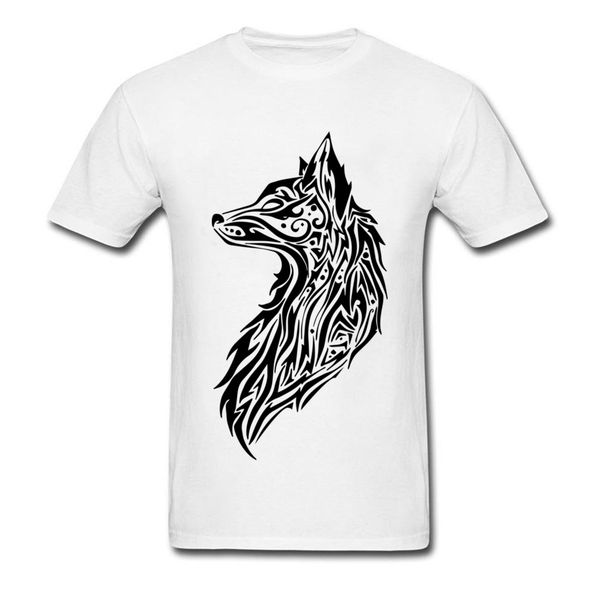 

american tribal fox t-shirts 3d drawing t shirts 100% organic cotton clothes tee shirts student cool tshirt