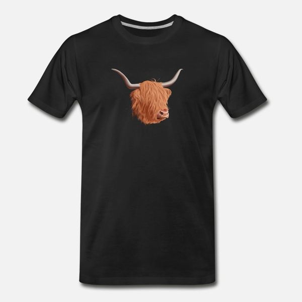 

scottish highland cow t shirt men create short sleeve s-xxxl unique fit funny spring autumn original shirt